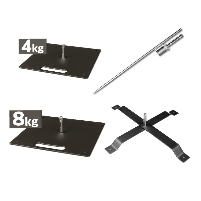 Metall-Lichterkettenstange 3 M | Robuster Stahl Mit Bodenanker Für Festen Stand