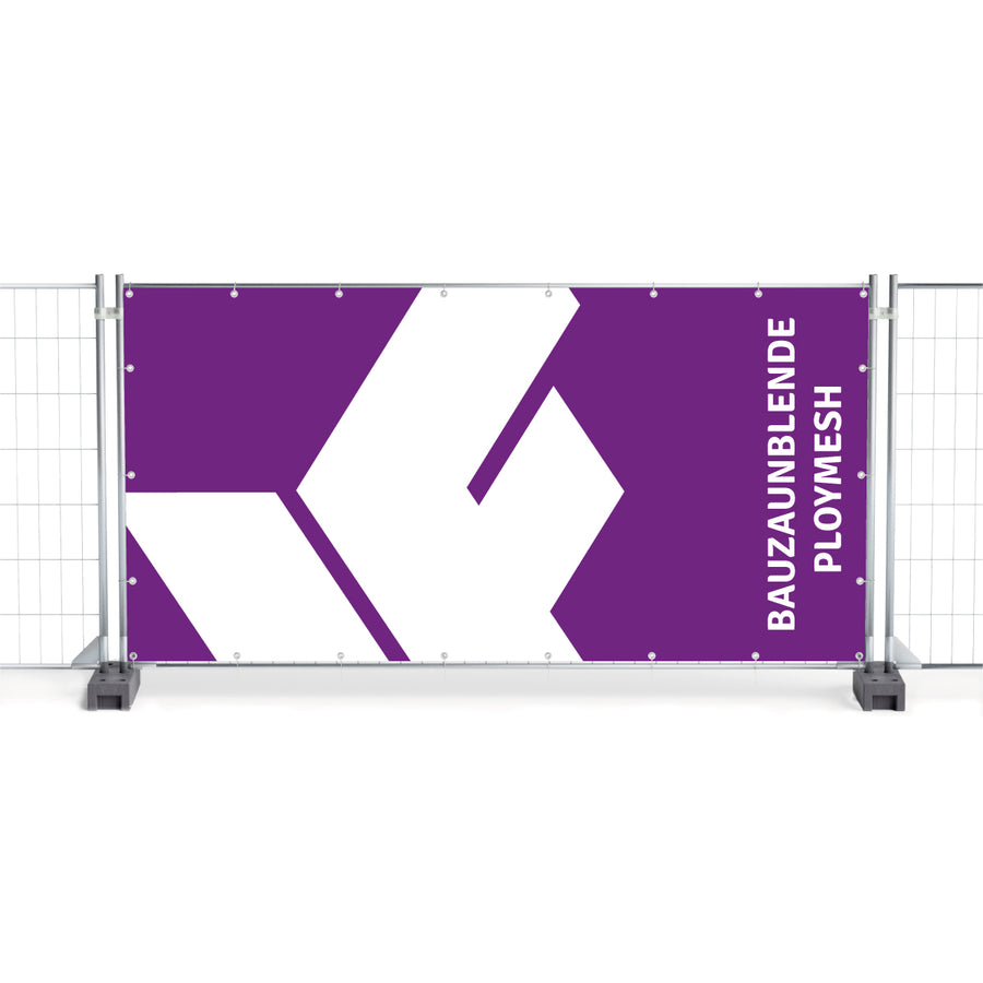 Polymesh construction fence panel