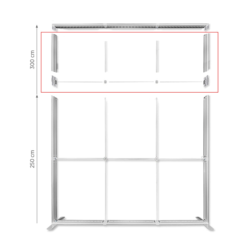 Erweiterungs-Set (Höhe) für "pro LED" 285x250 cm